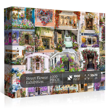 Bboldin® Street Flower Ausstellung Jigsaw Puzzle 1000 Stücke